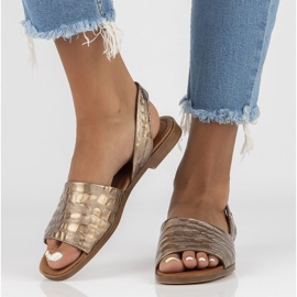 Ledersandale Filippo 40215 taupe braun 2