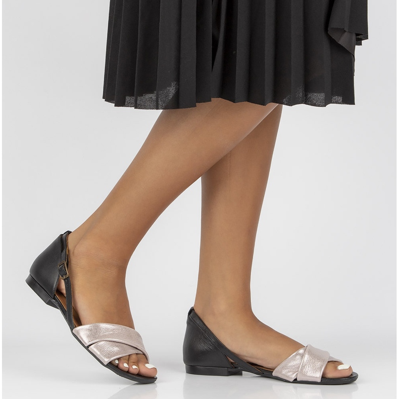 Ledersandale Filippo 04614-15 / 00-5 rosa-schwarz 1