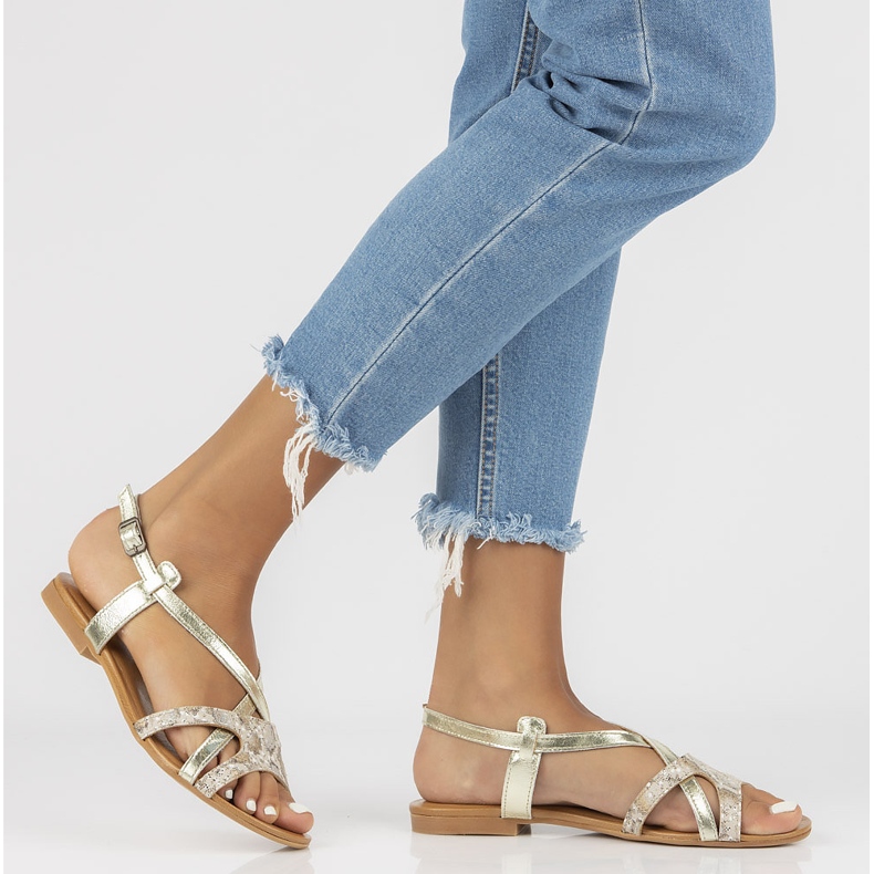 Ledersandalen Filippo 05186-25 / 00-5 golden 1