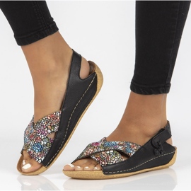 Ledersandalen Filippo 00994-57 / 00-5 schwarz mehrfarbig 1