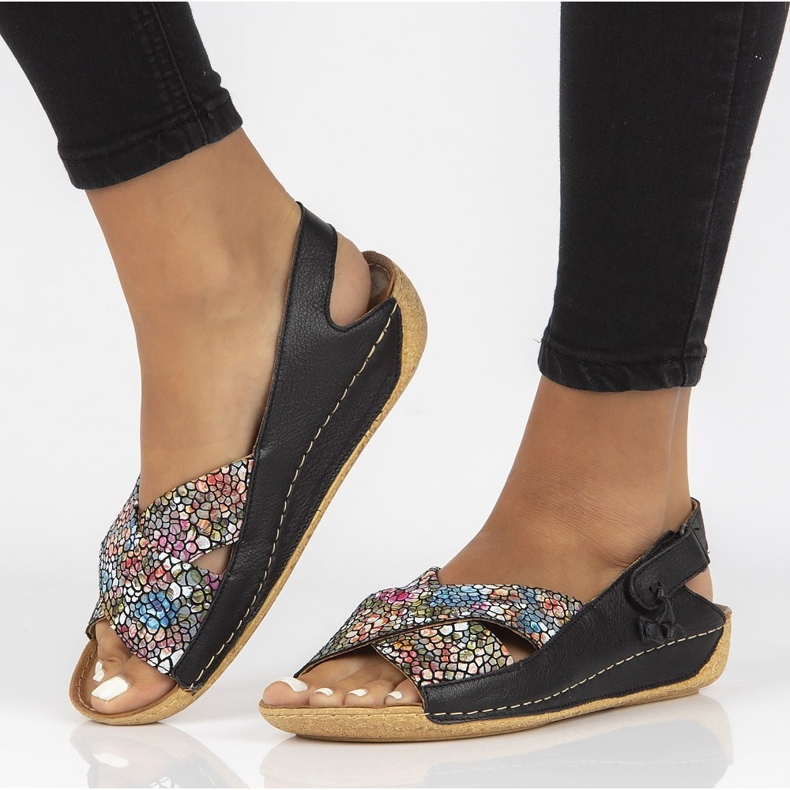 Ledersandalen Filippo 00994-57 / 00-5 schwarz mehrfarbig 1