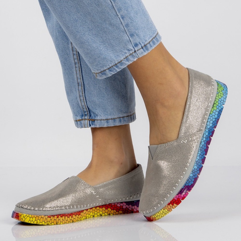 Lederschuhe Filippo DP1213 / 21 Si Silber silber- 2