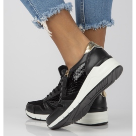 Lederturnschuhe Filippo DP2052 / 21 Bk schwarz 1