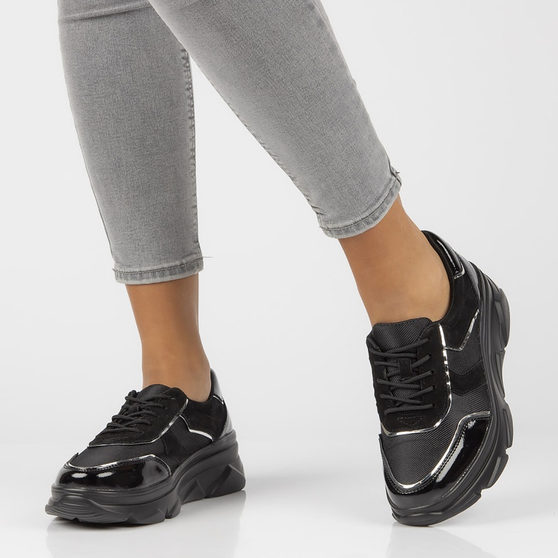 Lederschnürsneaker Filippo DP3178 / 21 Bk schwarz 1