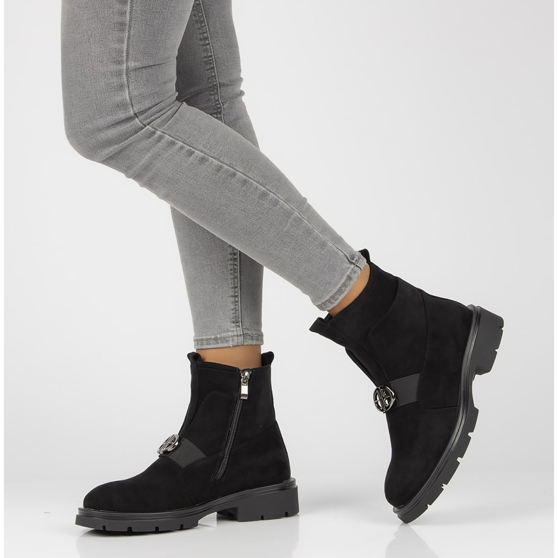 Schwarze Filippo DBT3330 / 21 Bk Stiefel 1