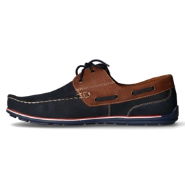 Loafer Filippo 1774 K Granat + Braunes Nubukleder marineblau 2