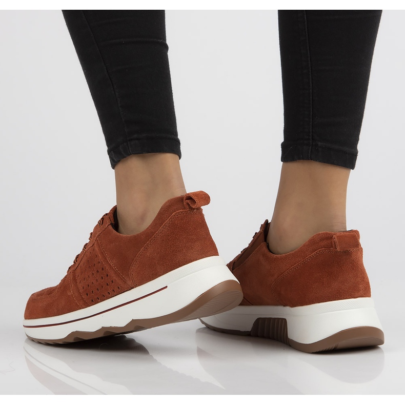 Filippo Lederturnschuhe DP3171 / 21 Br braun orange 1