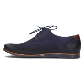 Lederschuhe Filippo 1757 marineblau 2