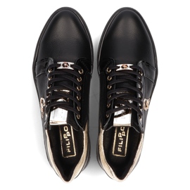 Lederturnschuhe Filippo 128 schwarz 1