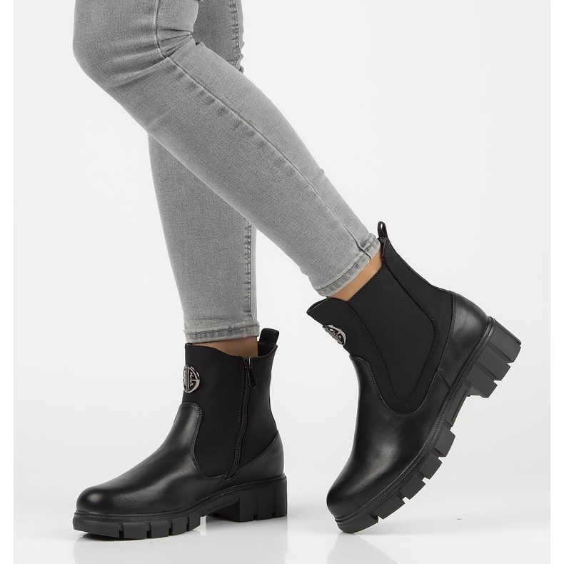 Schwarze Filippo DBT3050 / 21 Bk Stiefel 1