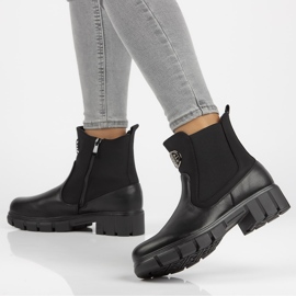 Schwarze Filippo DBT3050 / 21 Bk Stiefel 2