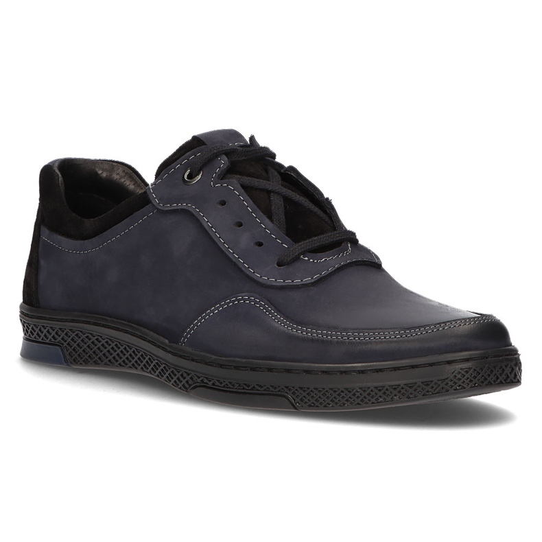 Lederschuhe Filippo 918 marineblau 1