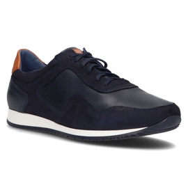 Lederschuhe Filippo 1755 marineblau 1