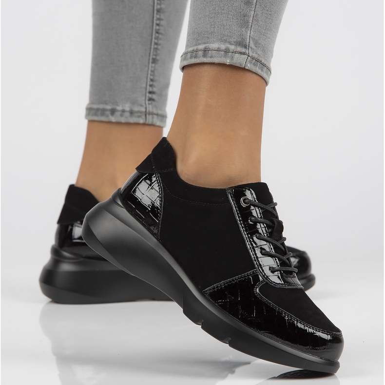 Lederturnschuhe Filippo DP3168 / 21 Bk schwarz 2