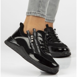 Lederturnschuhe Filippo DP3149 / 21 Bk schwarz 1