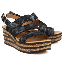 Filippo 513 Czarny Mazan Sandalen schwarz 1