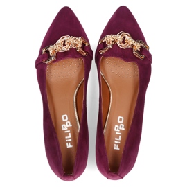 Lederschuhe Filippo 2109/2 lila 2