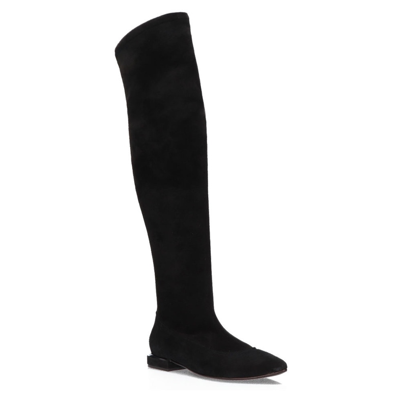 Schwarze Filippo 435 Wildlederstiefel 1