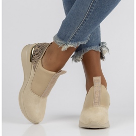 Lederturnschuhe Filippo DP1689 / 22 Seien Sie beige 2