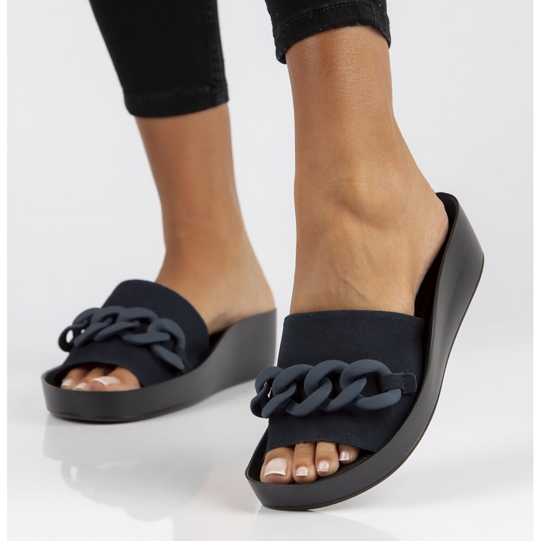 Lederhausschuhe Filippo DK3593 / 22 Nv marineblau navy blau 2