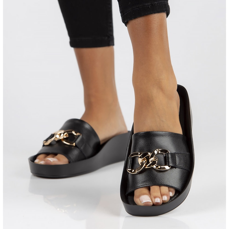 Lederhausschuhe Filippo DK3590 / 22 Bk schwarz 2