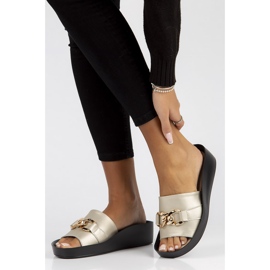 Lederpantoffeln Filippo DK3590 / 22 Gehen Sie golden 2