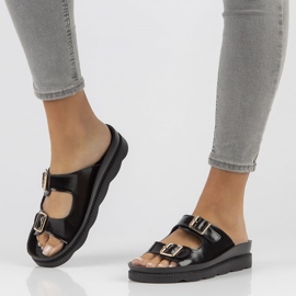 Lederhausschuhe Filippo DK3599 / 22 Bk schwarz 2