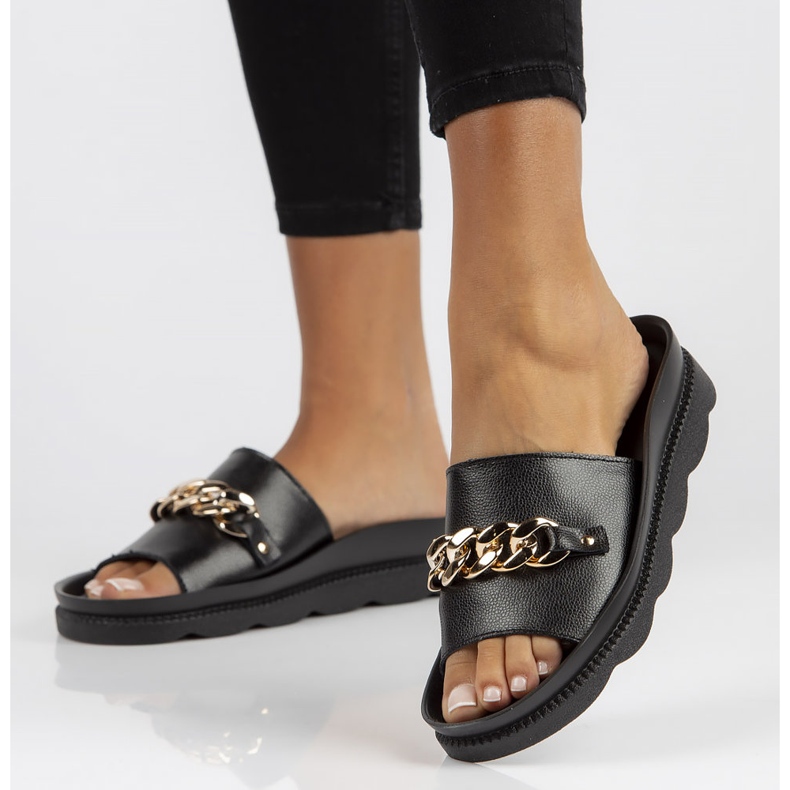 Lederhausschuhe Filippo DK3597 / 22 Bk schwarz 1