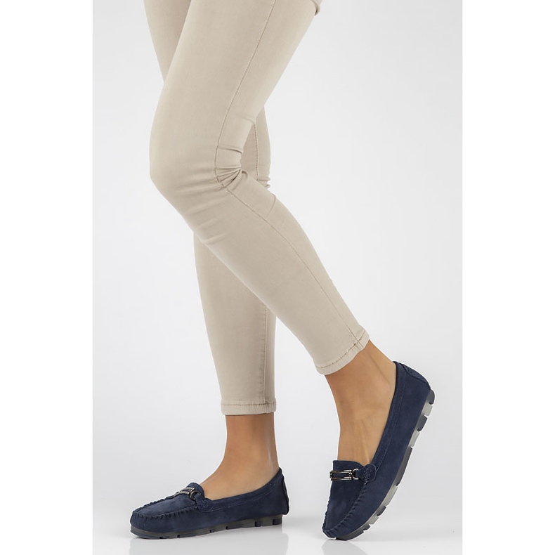 Lederhalbschuhe Filippo DP1202 / 22 Nv marineblau 1