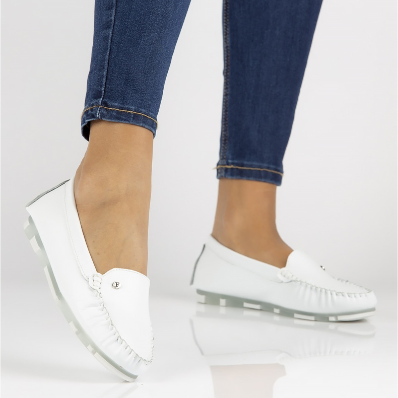 Leder-Loafer Filippo DP2037 / 22 Wh weiß 1