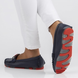 Lederhalbschuhe Filippo DP3613 / 22 Nv Rd marineblau 2