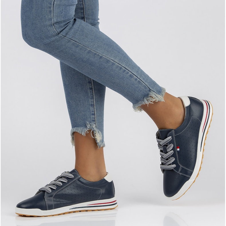 Lederschuhe Filippo DP3509 / 22 Nv marineblau 1
