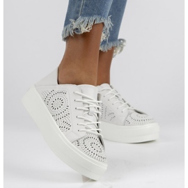 Lederschuhe FILIPPO DP3529 / 22 Wh weiß 1