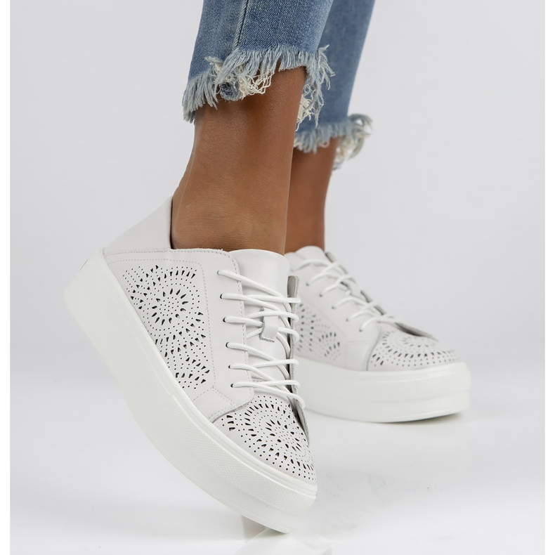 Lederschuhe FILIPPO DP3529 / 22 Wh weiß 1