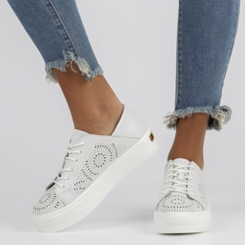 Lederschuhe FILIPPO DP3529 / 22 Wh weiß 2