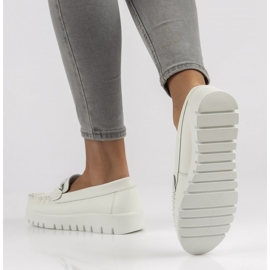 Leder-Loafer Filippo DP3334 / 22 Wh weiß 1