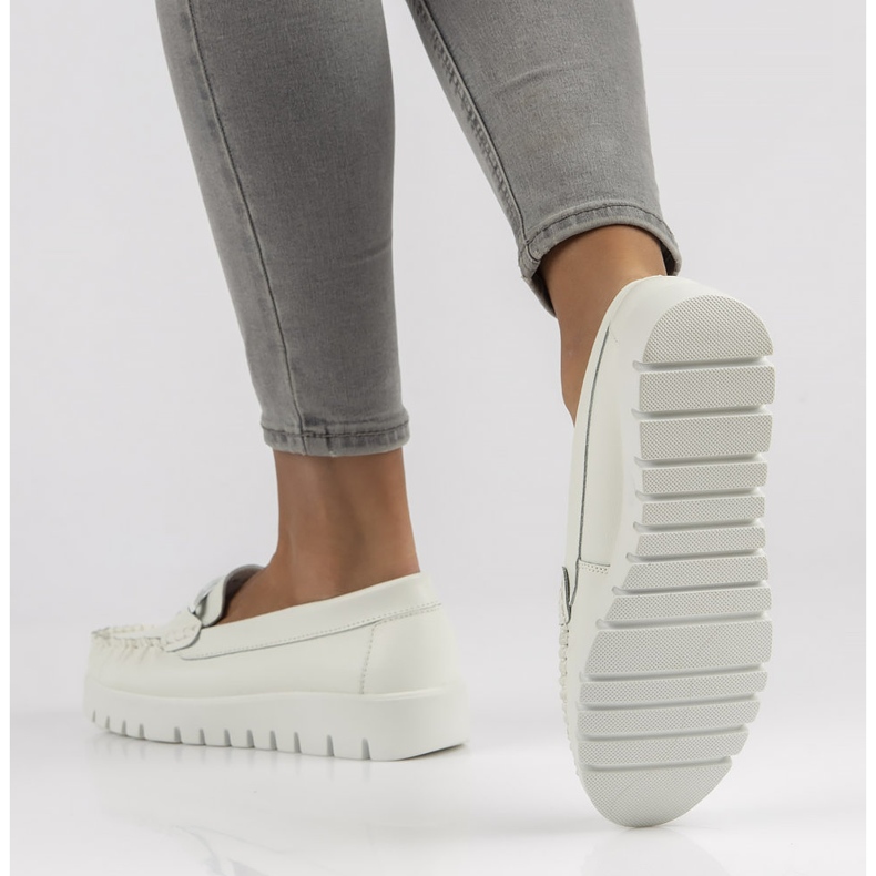 Leder-Loafer Filippo DP3334 / 22 Wh weiß 1