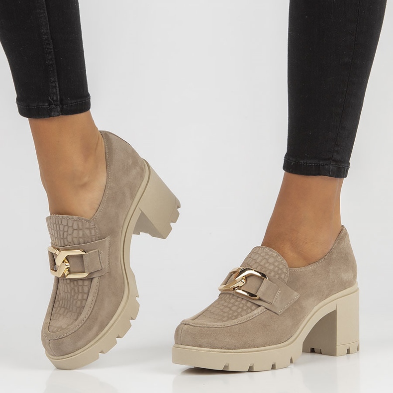 Lederschuhe Filippo 20097 Taupe grau 1