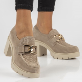 Lederschuhe Filippo 20097 Taupe grau 2