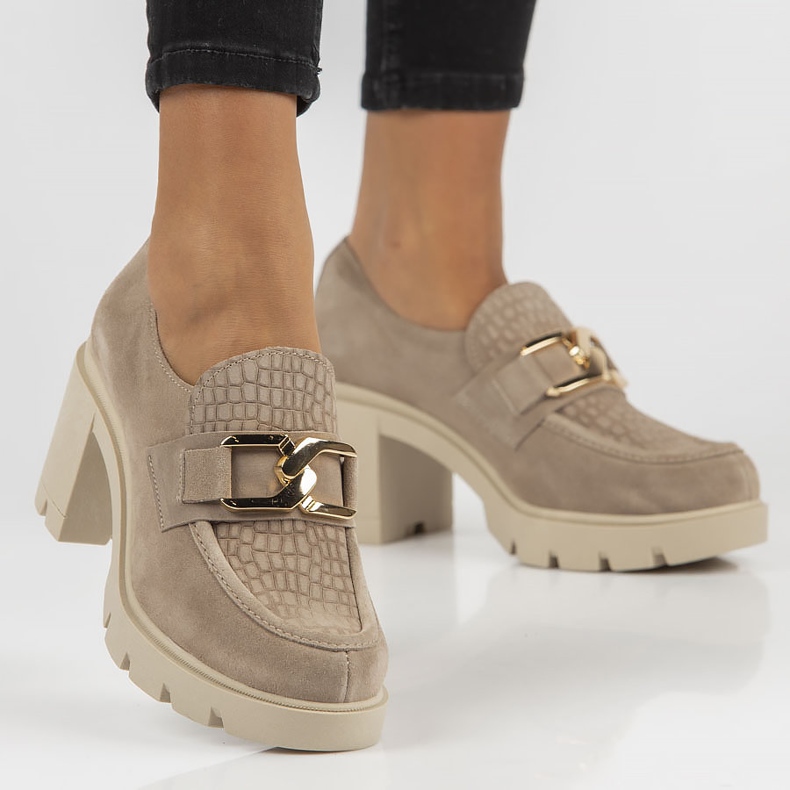 Lederschuhe Filippo 20097 Taupe grau 2