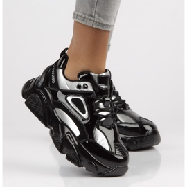 Lederturnschuhe Filippo BJ1848-SP Silber schwarz silber- 1