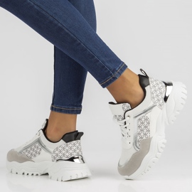 Turnschuhe Filippo BB116 weiß und schwarz 2