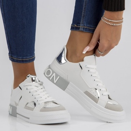 Filippo GG599 silberne Turnschuhe weiß mehrfarbig 2