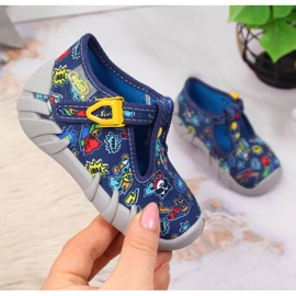 Befado Jr BEF2M marineblaue Hausschuhe 1
