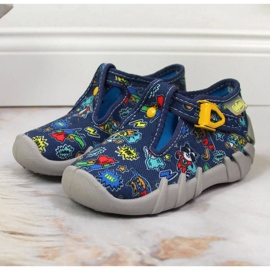 Befado Jr BEF2M marineblaue Hausschuhe navy blau 2