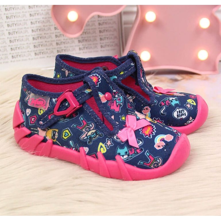 Befado Jr BEF2N marineblaue Hausschuhe navy blau 2