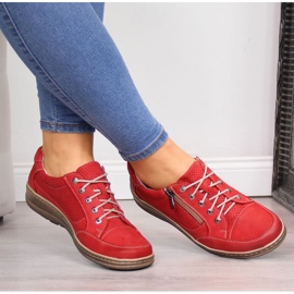 Lederschuhe mit Reißverschluss Helios W H357A rot 2