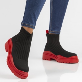 Filippo 6850 rote Stiefel schwarz 1