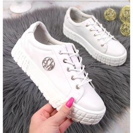 Plateauschuhe aus Leder Filippo W PAW320A weiß 1