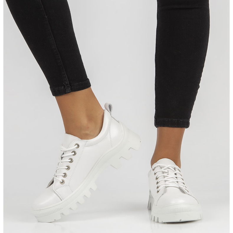 Lederturnschuhe FILIPPO DP3522 / 22 Wh weiß 1